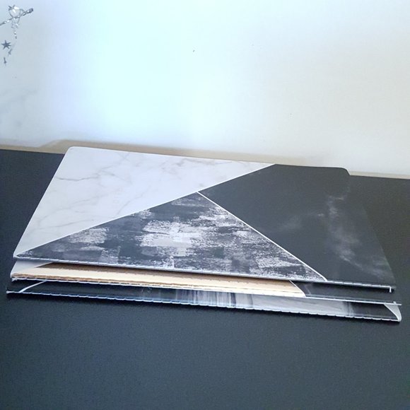 2/$20 Lined Softcover Notebooks Marble Geometric Set of 3 - Picture 11 of 14